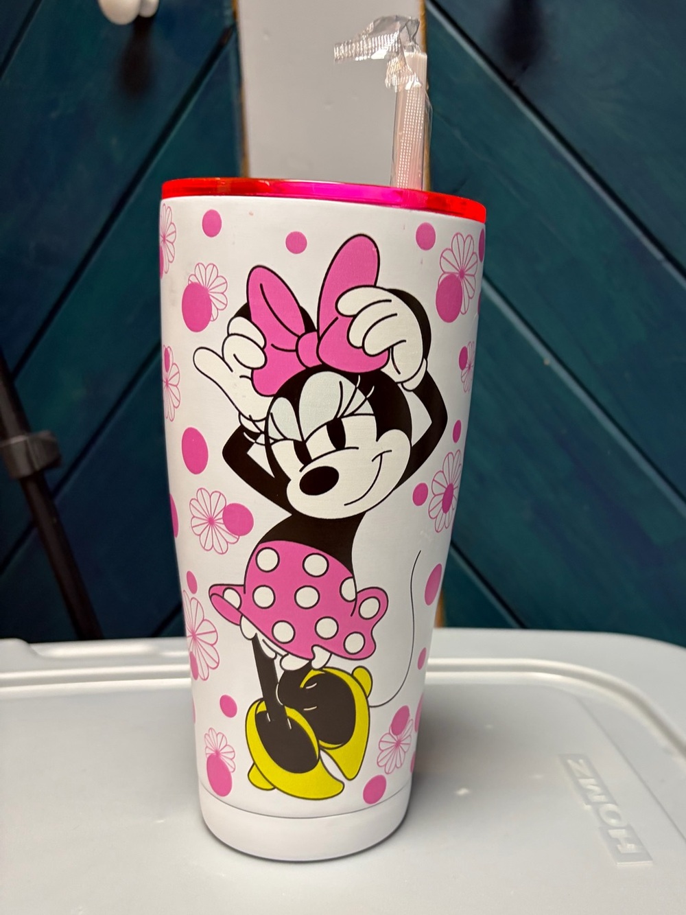 NEW Minnie Mouse Pink Polka Dot Stainless Tumbler